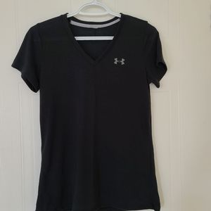 Under Armour Threadborne V Neck T-shirt Black XS